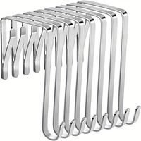 8 stks over de deur haken heavy duty rvs hanger organizer voor woonkamer badkamer slaapkamer keuken opknoping kleding handdoeken hoeden jassen tassen Lightinthebox - thumbnail