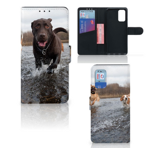 Samsung Galaxy A32 4G Telefoonhoesje met Pasjes Honden Labrador