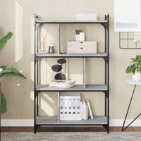 Boekenkast 4-laags 76x32x123 cm bewerkt hout grijs sonoma - thumbnail