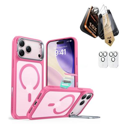 iPhone 17 Pro Bundle Classic Hybrid Magnetic Case (Camera Control, Stash Stand) and Armorite Pro Screen Protector - Frosted Pink iPhone 17 Pro Bundle Classic Hybrid Magnetic Case (Camera Control, Stash Stand) and Armorite Pro Screen Protector - Frosted Pink