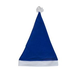 Voordelige kerstmuts - blauw - voor volwassenen - polyester - 59 cm - kerstaccessoires