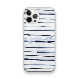 Ink Stripes: iPhone 12 Pro Max Transparant Hoesje