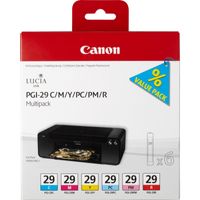 Canon 4873B005 inktcartridge 6 stuk(s) Origineel Cyaan, Magenta, Foto cyaan, Foto magenta, Rood, Geel - thumbnail