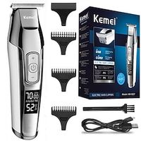 kemei tondeuse baardtrimmer professionele voor mannen verstelbare snelheid led digitale carving tondeuse elektrisch scheerapparaat km-5027 Lightinthebox