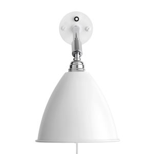 Gubi Bestlite BL7 Wandlamp Met Stekker Wit Chroom Gubi Bestlite BL7 Wandlamp Met Stekker Wit Chroom