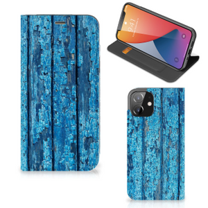 iPhone 12 | iPhone 12 Pro Book Wallet Case Wood Blue