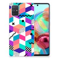 Samsung Galaxy A71 | TPU Hoesje | Blokken Kleurrijk