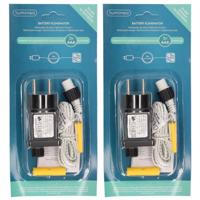 Lumineo Adapter - 2x - voor 2 AAA batterijen - batterij vervanger - 300 cm aanloopsnoer