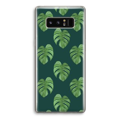 Monstera leaves: Samsung Galaxy Note 8 Transparant Hoesje