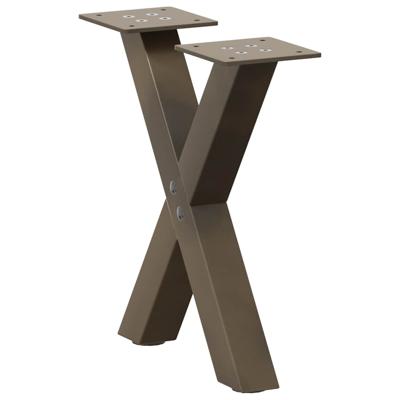 Salontafelpoten 2 st X-vormig 30x(30-31) cm staal naturel