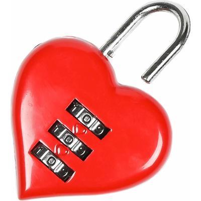 Liefdesslot hartje - rood - metaal - 38 mm - valentijn - brugslot Liefdesslot hartje - rood - metaal - 38 mm - valentijn - brugslot