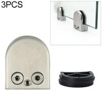 3 stuks 8-12mm platte bodem matte gepolijst 201 RVS vaste clip reling glas hout Layer Board klembeugel