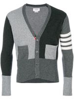 Thom Browne fitted waist v-neck cardigan - Gris - thumbnail