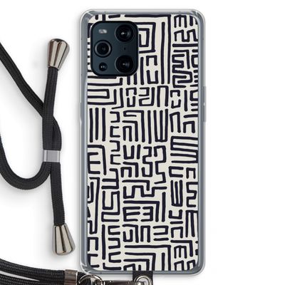 Moroccan Print: Oppo Find X3 Pro Transparant Hoesje met koord