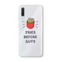 Fries before guys: Samsung Galaxy A70 Transparant Hoesje