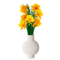 Bloemenvaas Venice - wit - keramiek - D20 x H28 cm - Stelen en boeketten - Grieks/romeins thema Bloemenvaas Venice - wit - keramiek - D20 x H28 cm - Stelen en boeketten - Grieks/romeins thema