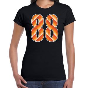 88 Holland supporter t-shirt zwart voor dames