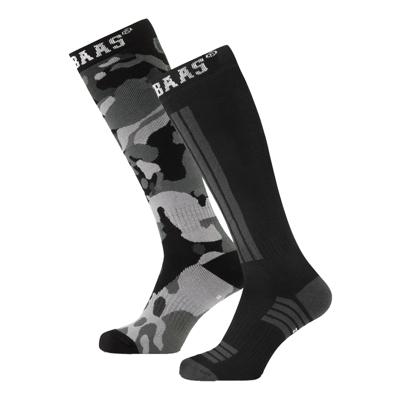 Poederbaas Skisokken 2-pack Camo Black-35/38