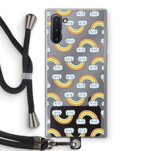 Regenboog: Samsung Galaxy Note 10 Transparant Hoesje met koord