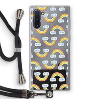 Regenboog: Samsung Galaxy Note 10 Transparant Hoesje met koord