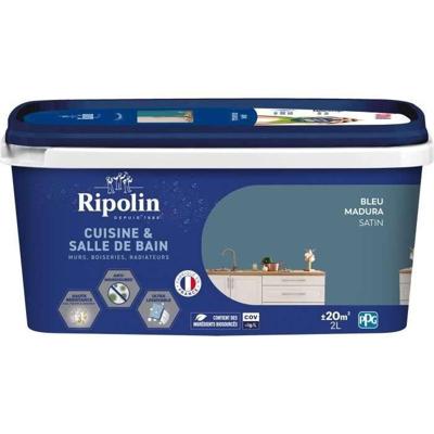 Verf muren, houtwerk, plafonds, radiatoren - RIPOLIN - Keuken en badkamer - 2 L - Madura Blue