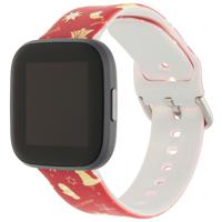 Fitbit Versa Print Sport Band - Kerst Rood