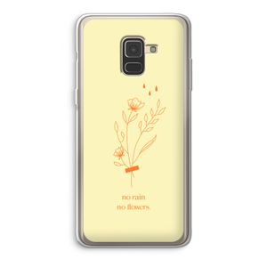 No rain no flowers: Samsung Galaxy A8 (2018) Transparant Hoesje