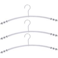 Kledinghangers - 3x - zilver - RVS - L45,5 x B16 x H1,2 cm