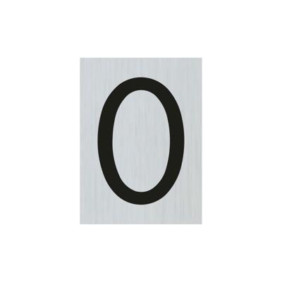 Deco route alu picto cijfer 0 60x44 mm - Pickup