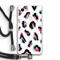 Cheetah color: Pixel 3 XL Transparant Hoesje met koord