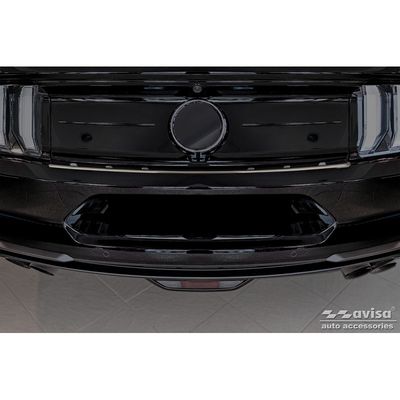 Zwart RVS Bumper beschermer passend voor Ford Mustang VI CoupÃ© 2015-2017 & FL 2017- 'Ribs' AV245294