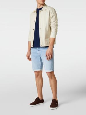 Petrol Men Shorts Denim M-ros-sho001 Korte Broeken 5707 Light Stone