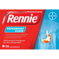 Rennie Pepermunt kauwtabletten bij brandend maagzuur