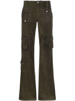 Blumarine pantalon cargo évasé en velours - Vert - thumbnail