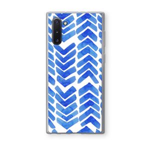 Blauwe pijlen: Samsung Galaxy Note 10 Transparant Hoesje