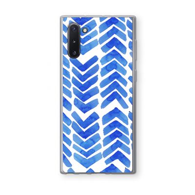 Blauwe pijlen: Samsung Galaxy Note 10 Transparant Hoesje