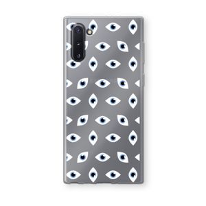 Eyes pattern: Samsung Galaxy Note 10 Transparant Hoesje