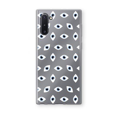 Eyes pattern: Samsung Galaxy Note 10 Transparant Hoesje