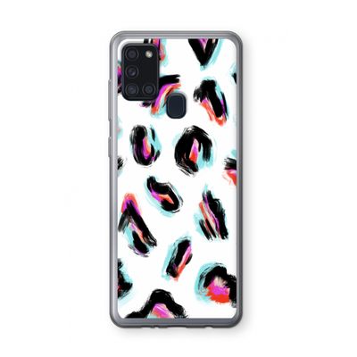 Cheetah color: Samsung Galaxy A21s Transparant Hoesje