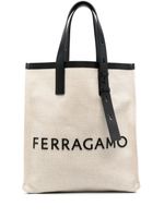 Ferragamo sac cabas en toile à logo - Tons neutres - thumbnail