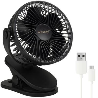 Ruhhy draadloze ventilator - zwart - usb oplaadbaar - bureauventilator - zomer - draadloos