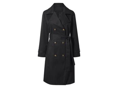 esmara Dames trenchcoat (Zwart, XS (32/34))