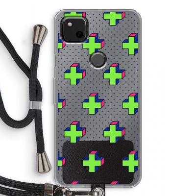 8-bit N°10: Pixel 4a Transparant Hoesje met koord