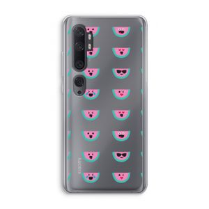 Smiley watermeloenprint: Xiaomi Mi Note 10 Transparant Hoesje