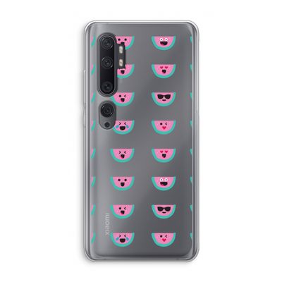 Smiley watermeloenprint: Xiaomi Mi Note 10 Transparant Hoesje