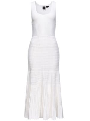 PINKO robe en maille à col arrondit - Blanc