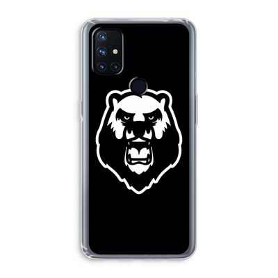 Angry Bear (black): OnePlus Nord N10 5G Transparant Hoesje