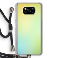 Minty mist pastel: Xiaomi Poco X3 NFC Transparant Hoesje met koord