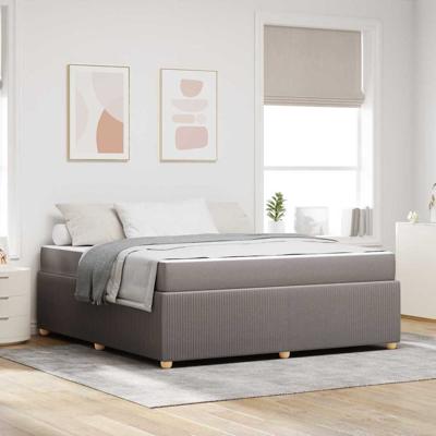 Bedframe met matras met matras Taupe 180 x 200 cm Stof