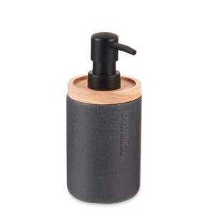 Luxe zeeppompje/dispenser Lotions - mat zwart - polyresin - 18 x 8 cm - 300 ml